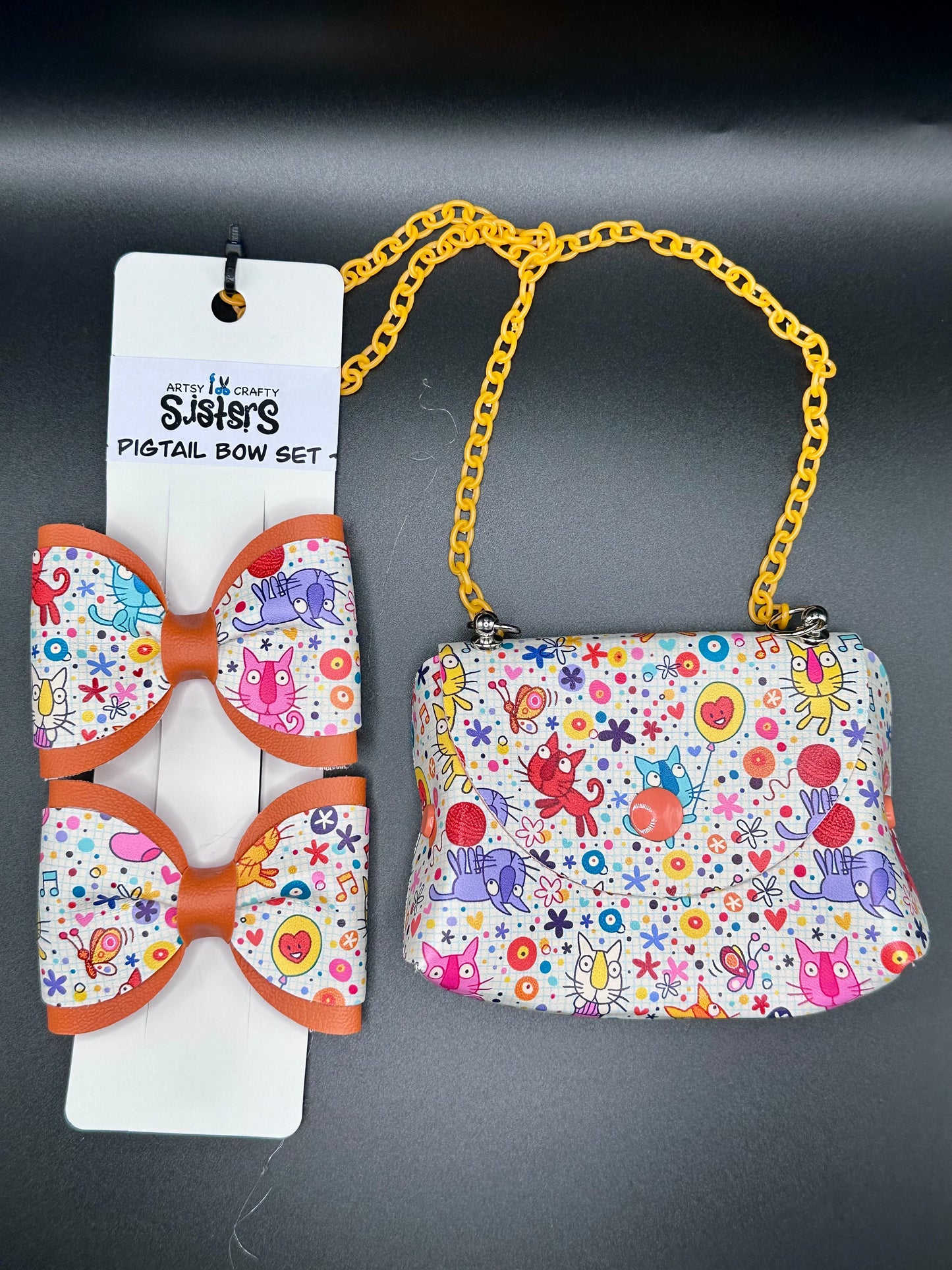 Coordinating Pigtails and Mini Purse Sets - Everyday Patterns