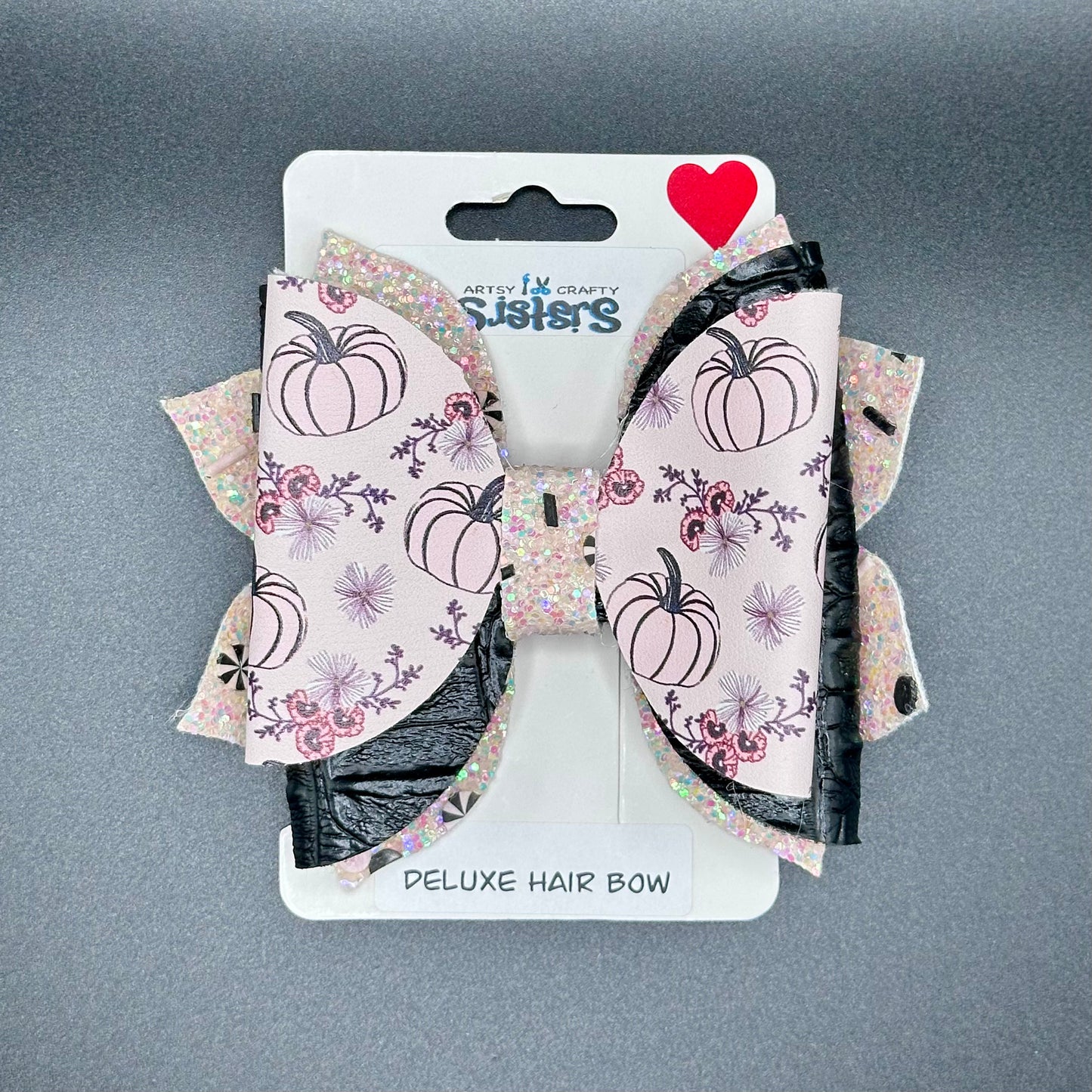 Faux Leather Bows - Spooky Patterns