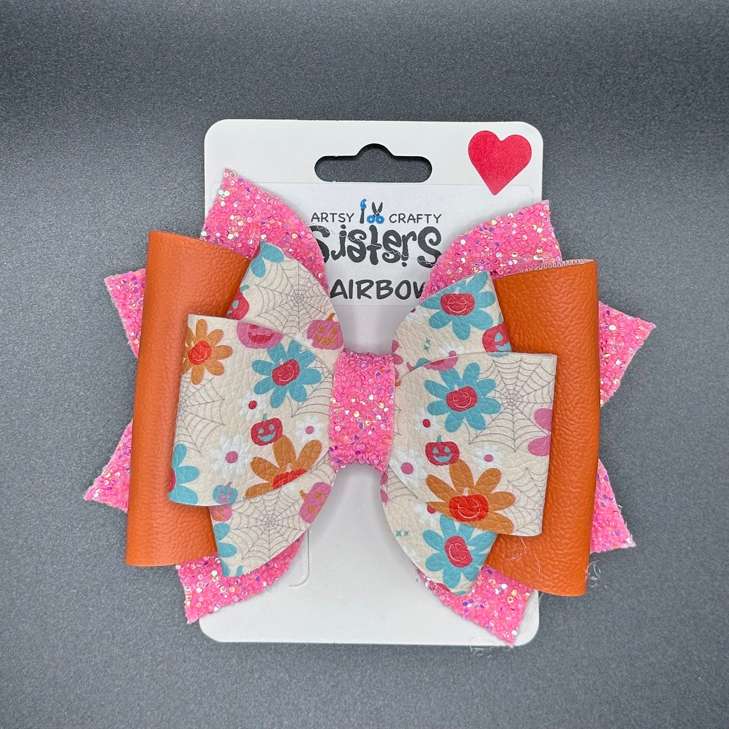 Faux Leather Bows - Spooky Patterns