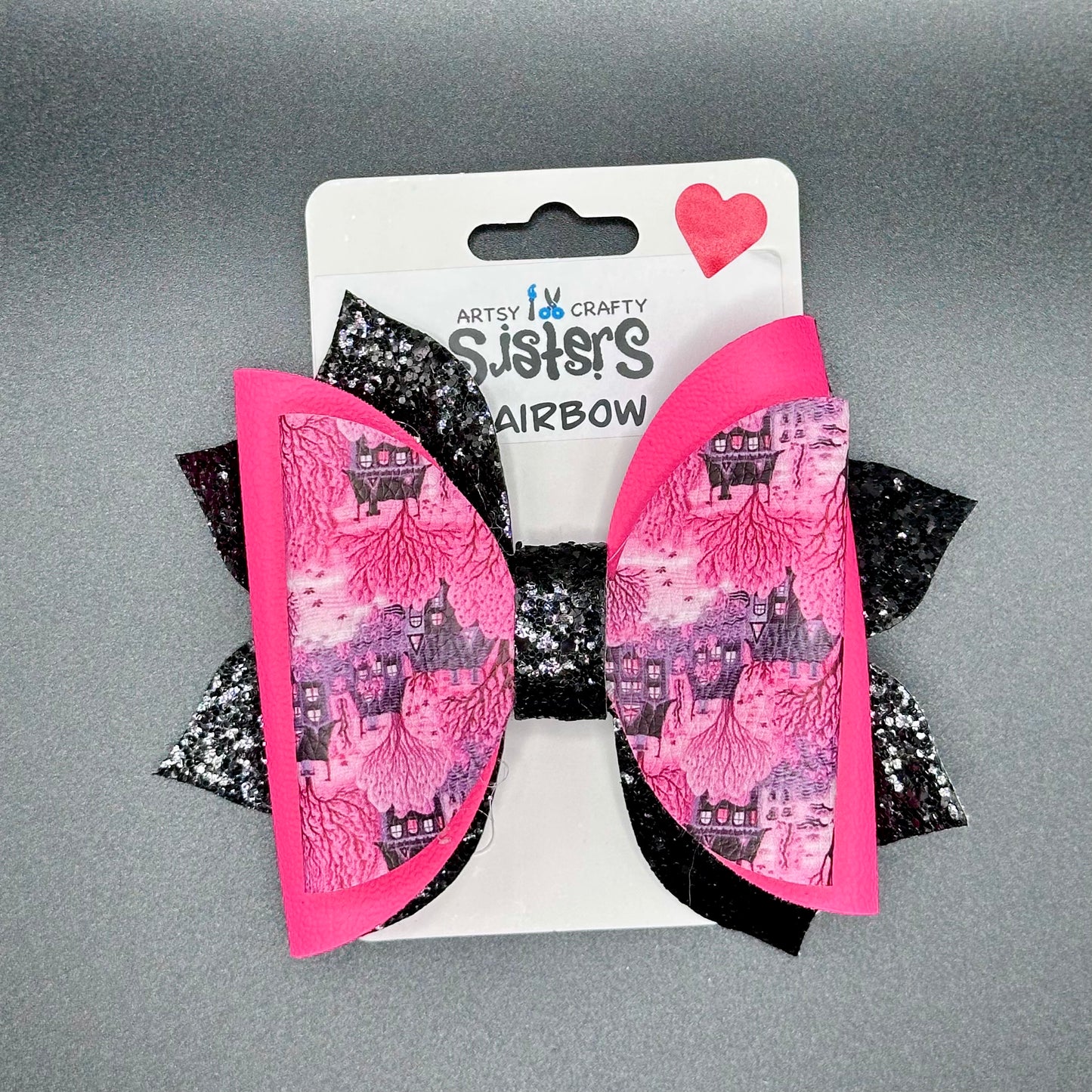 Faux Leather Bows - Spooky Patterns