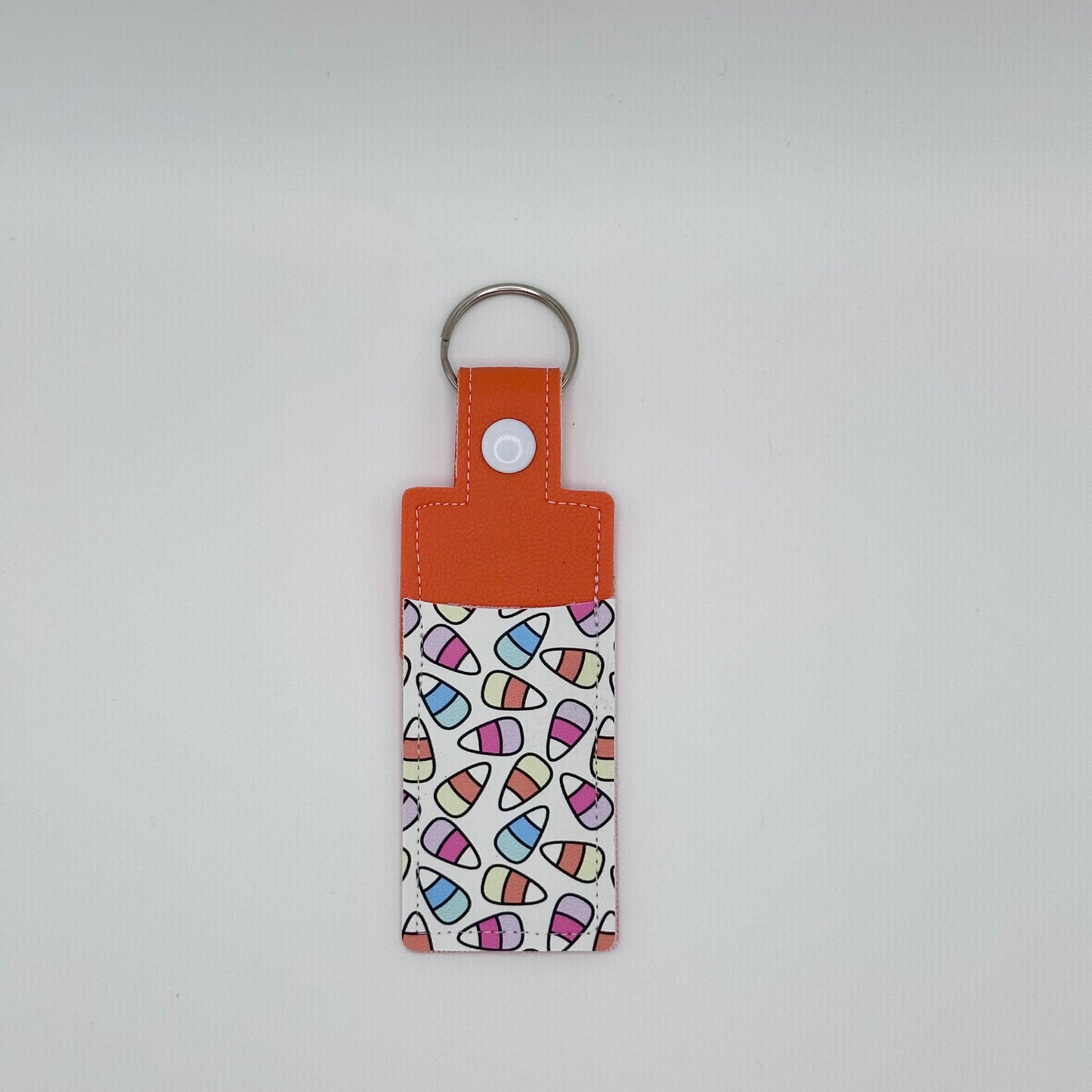 Lip Balm Holder Keychain - Two Tone Style - Spooky