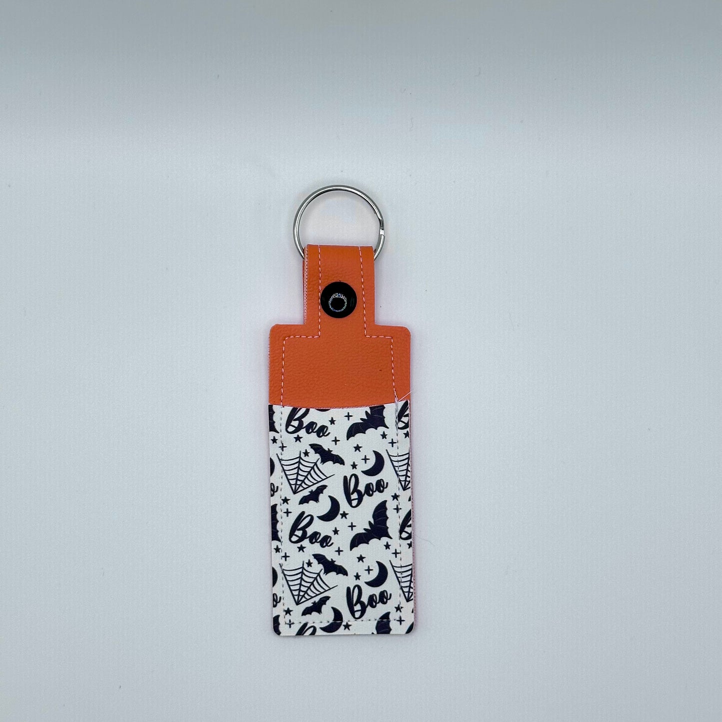 Lip Balm Holder Keychain - Two Tone Style - Spooky