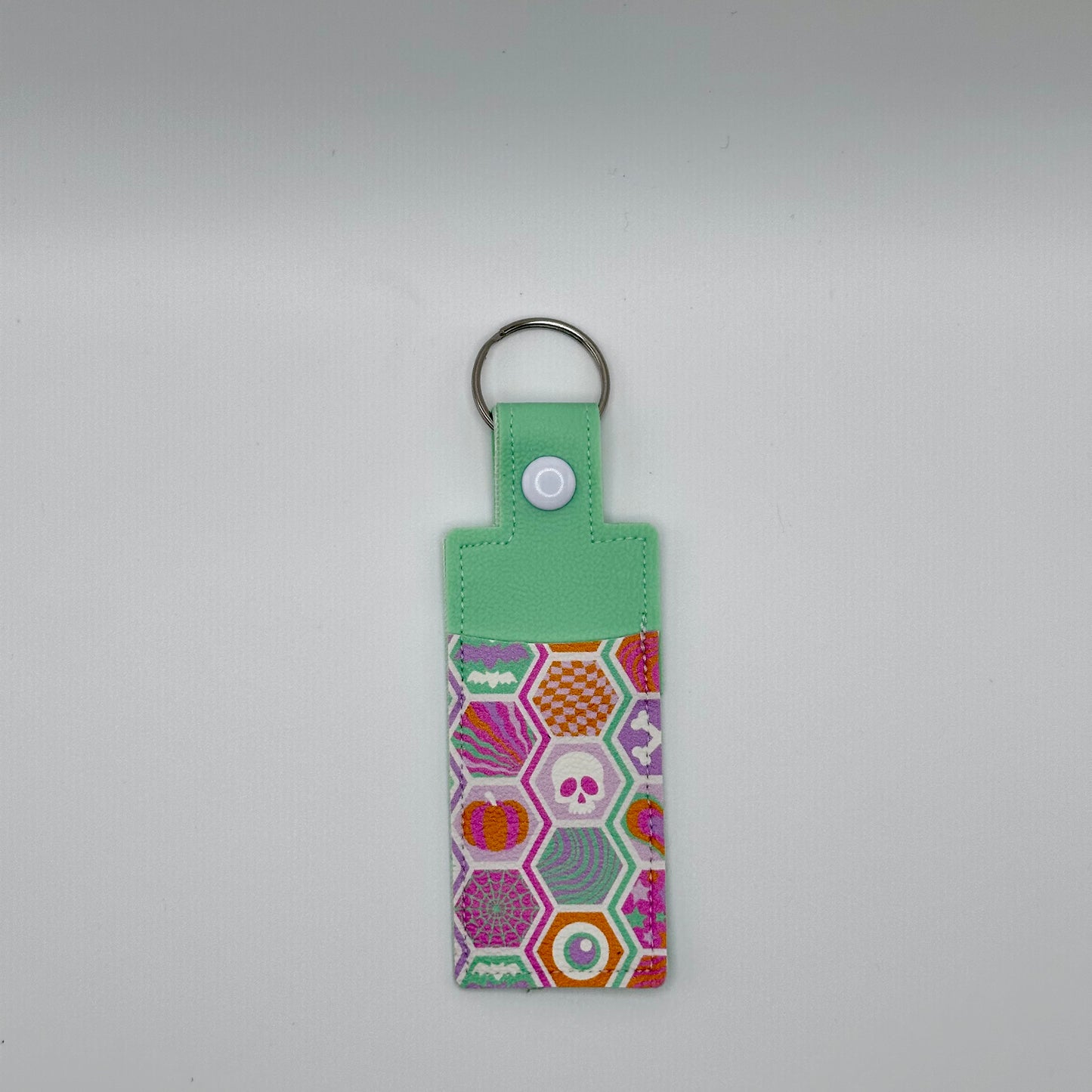 Lip Balm Holder Keychain - Two Tone Style - Spooky
