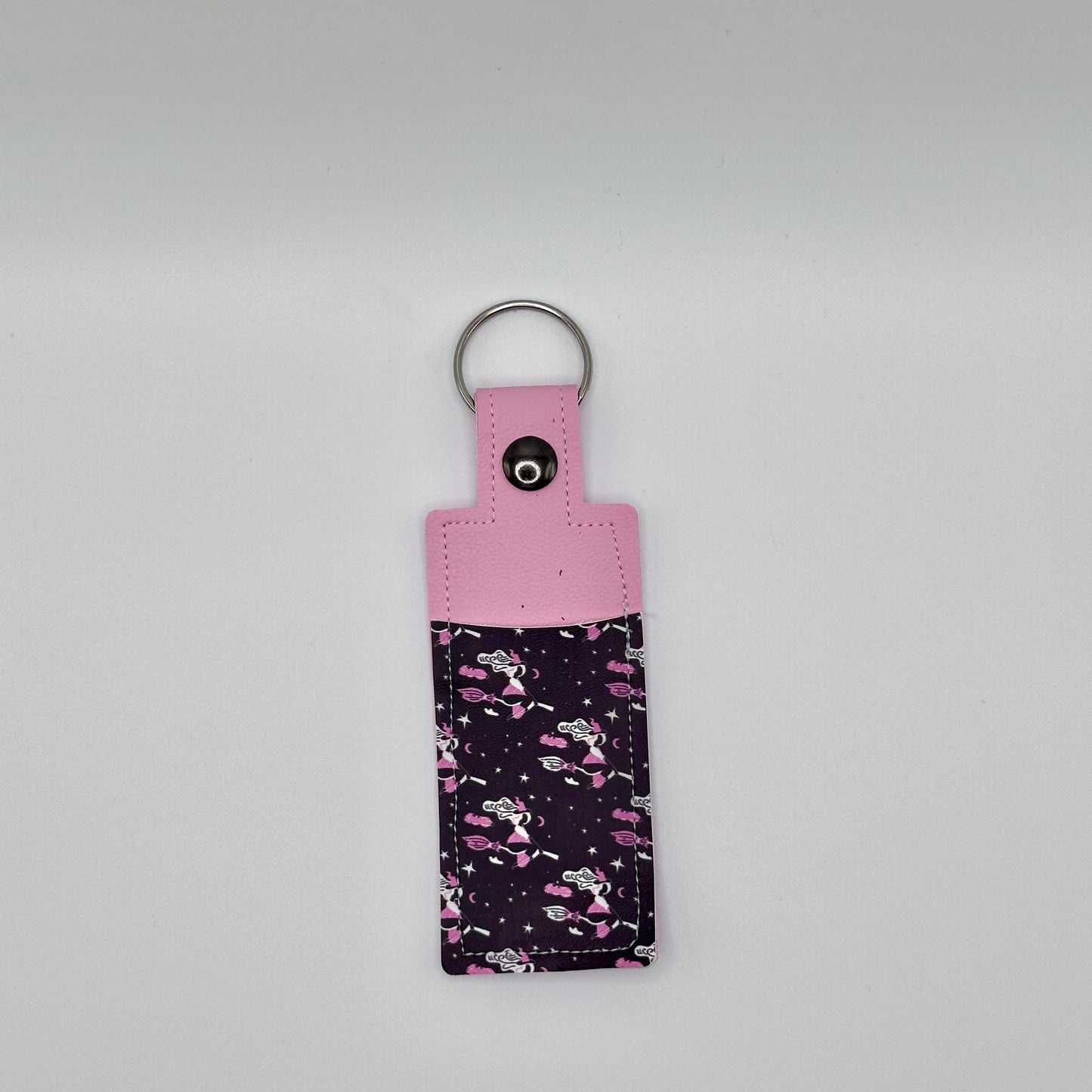Lip Balm Holder Keychain - Two Tone Style - Spooky
