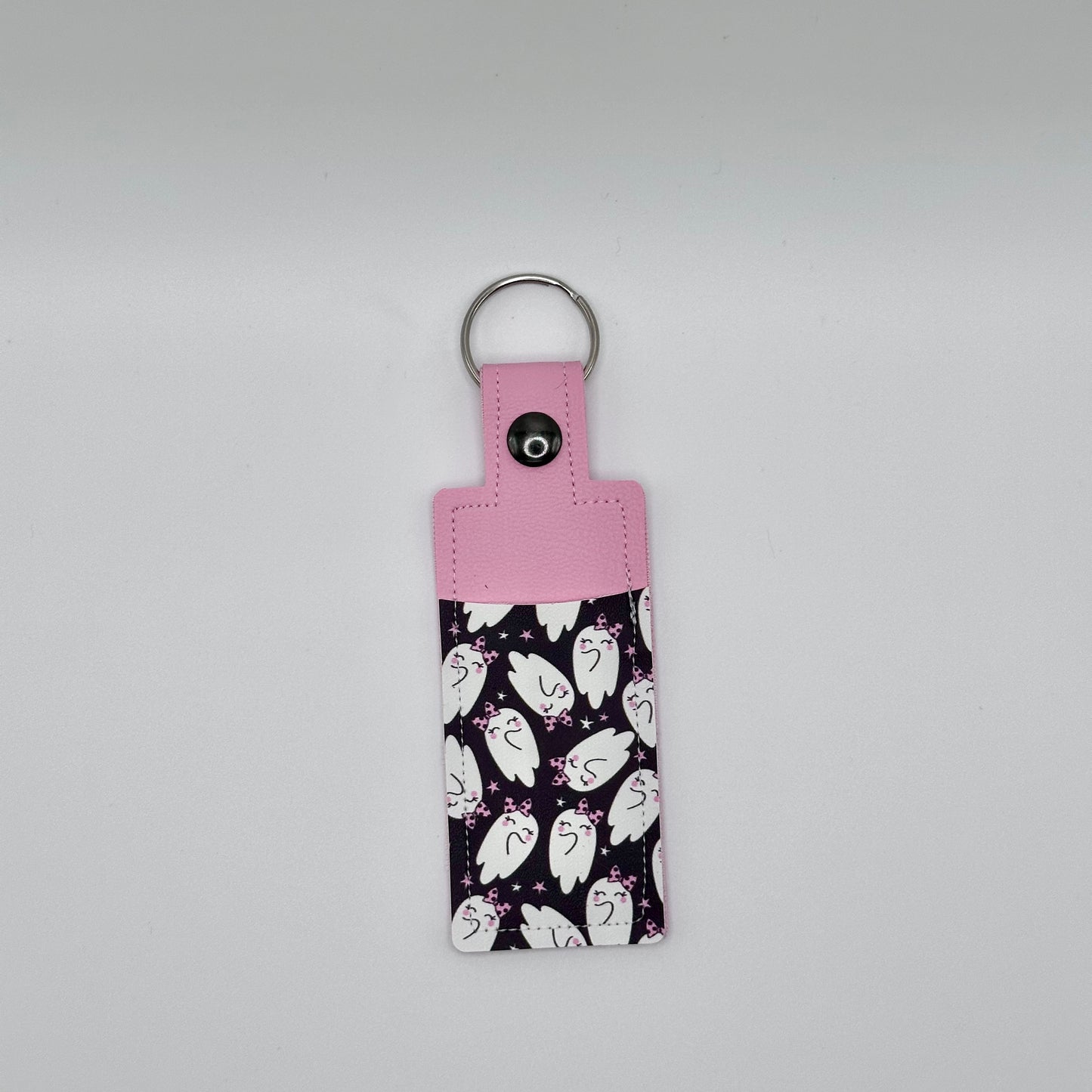 Lip Balm Holder Keychain - Two Tone Style - Spooky