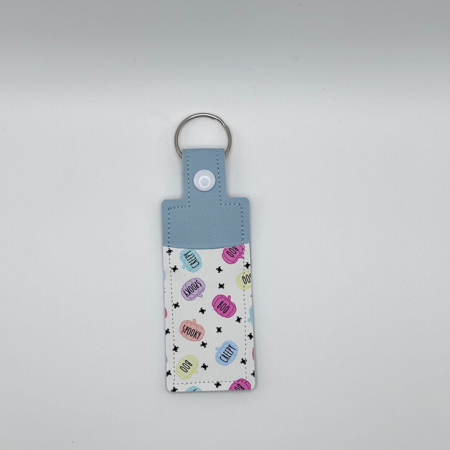Lip Balm Holder Keychain - Two Tone Style - Spooky
